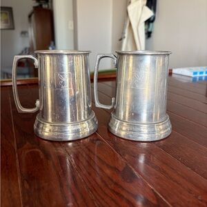 Vintage 1970's Playboy Tankard Beer Mug Stein Glass Bottom